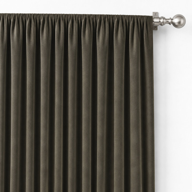 Solid Velvet | Velluto Fabric, Gray