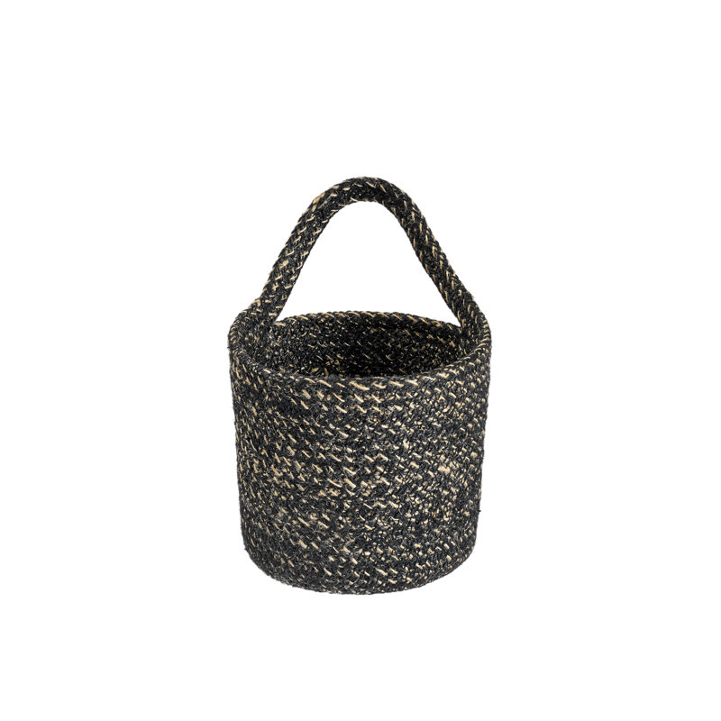 Panier en jute Berkey, H 5,2 po x l 4,8 po x P 4,6 po, Ardoise