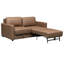 Canapé-lit Casa Verona 70" en cuir pleine fleur brun, idéal pour le salon, avec matelas en mousse intégré.-114706322-135153415