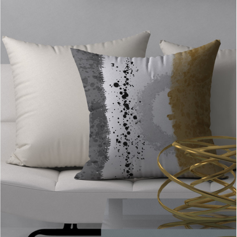 Abstract Reversible Throw Pillow, 18" x 18"