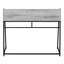 Bureau d'ordinateur, bureau personnel, ordinateur portable, tablettes de rangement, L 48 po, travail, stratifié gris, contemporain, moderne
