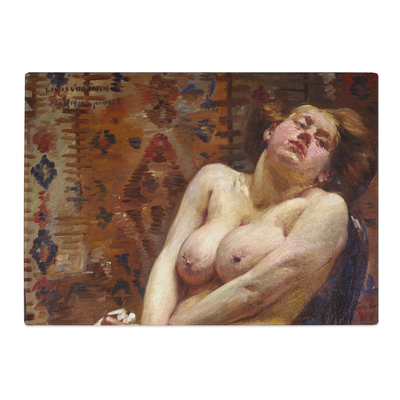 Female Nude by Lovis Corinth Chopping Board, 20cm W x 28.5cm L