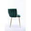 Ensemble de 2 chaises de salle à manger en velours et pieds dorés Modern Design