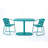 3-Piece Outdoor Bistro Dining Set, 1 Oval Table And 2 Chairs-1008915531