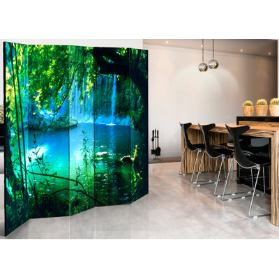 225cm W x 172cm H 5 - Panel Acoustic Room Divider Folding Room Divider