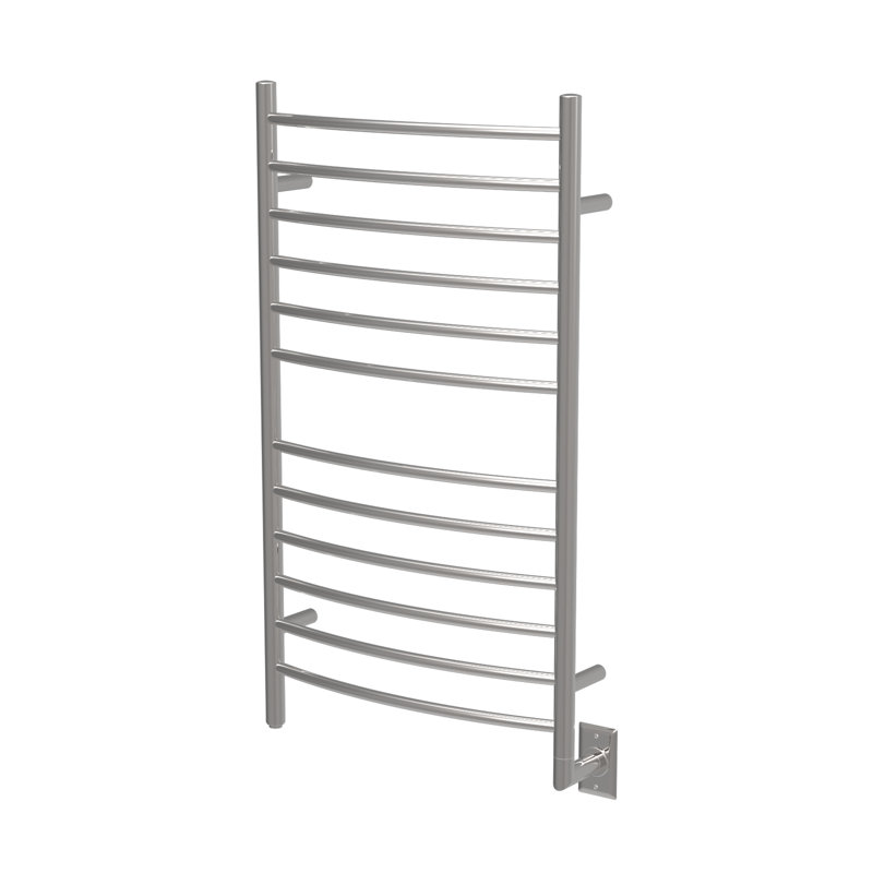 Radiant Large Straight Electric Towel Warmer Hardwired or Plug in, Polished