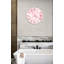 Horloge murale en verre trempé rose marbré, horloge décorative moderne chic, idée cadeau unique, horloge abstraite ronde, horloge murale décorative-438629644-438629646