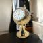 Roman Numeral Metal Quartz movement / Crystal Tabletop Clock in Gold