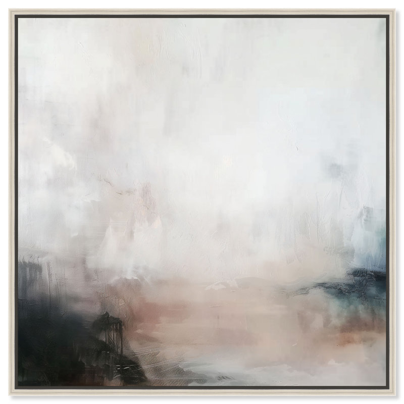 Abstract painting Canvas Abstract Print by Oliver Gal, Black Frame, 12 x 12, 25"H x 25"W, Silver Frame