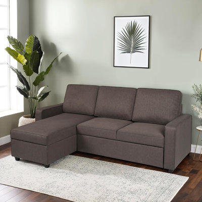 Razzak 3 Seater Linen Sofa Bed