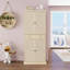 Armoire de rangement à 4 portes avec 1 tiroir et 4 tablettes intérieures réglables
