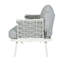 Chaises longues d'extérieur en corde tissée Kris avec structure et coussins en acier-1723688858