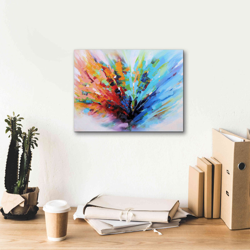 "Positif Vibes" par Christov Art, H 12 po x l 16 po x P 0,75 po
