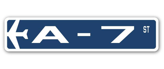 Plaque de rue Alyce A-7 Air Force, H 8 po x l 36 po x P 1 po