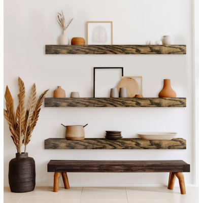 3 Piece Oak Floating Shelf