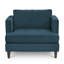 Chaise avec accoudoirs touffetée en polyester 41 po Burkouer-992248682