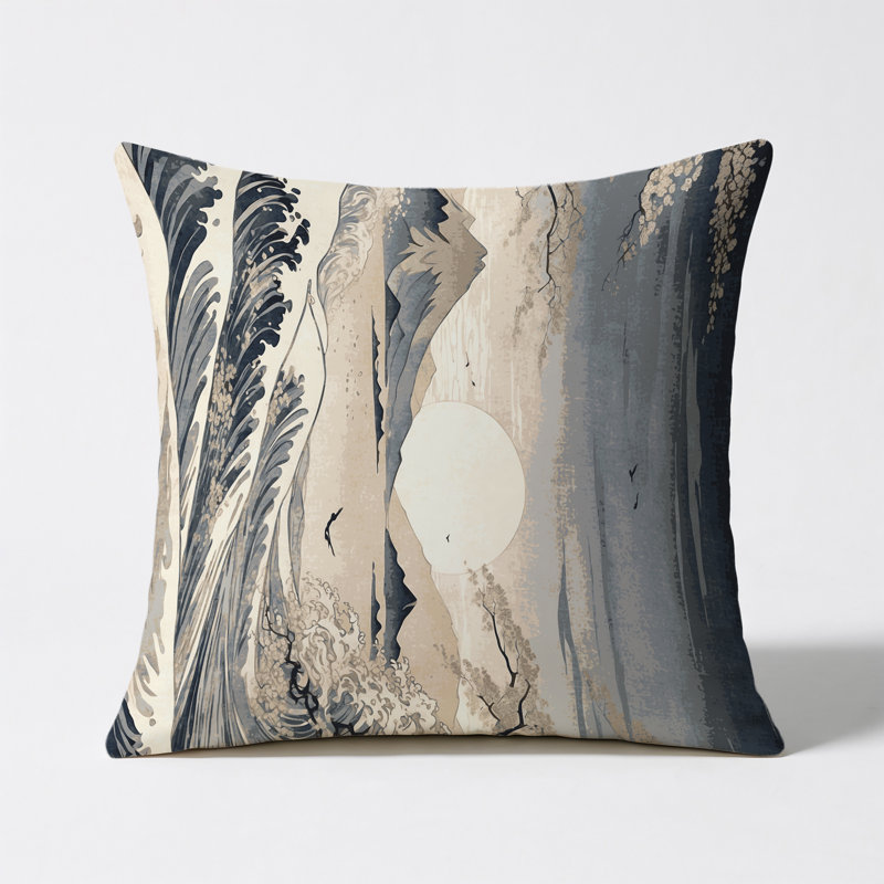 Sakura Ripple Indoor And Outdoor Pillow, Square 20"
