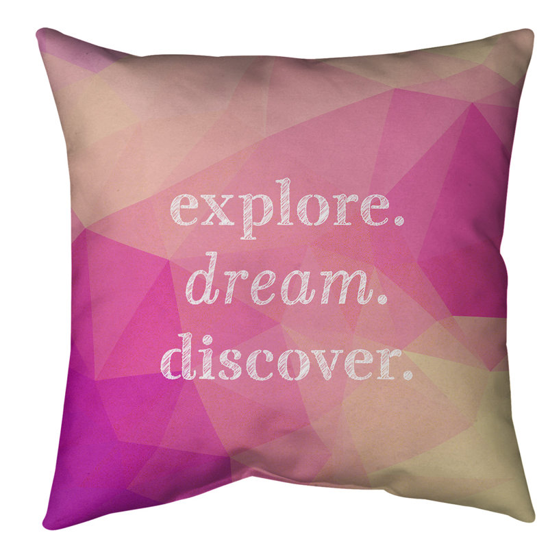 Coussin de sol, 40 po x 40 po, Rose / beige