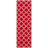 Rodgers Hand Woven Flat Weave Wool/Cotton Geometric Rug in Red/Ivory-2003401157