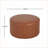 Ottoman, Modern Round Faux Leather Footrest/Seating/Side Table, 30”x30”x16”, Cognac Brown | Faux Leather | Plywood-123499538