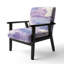 «Gradon - Watercolor Purple Haze I - Fauteuil rembourré d'appoint moderne