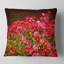 Petites photos de fleurs rouges au printemps - coussin à imprimé floral-29960336-29962929