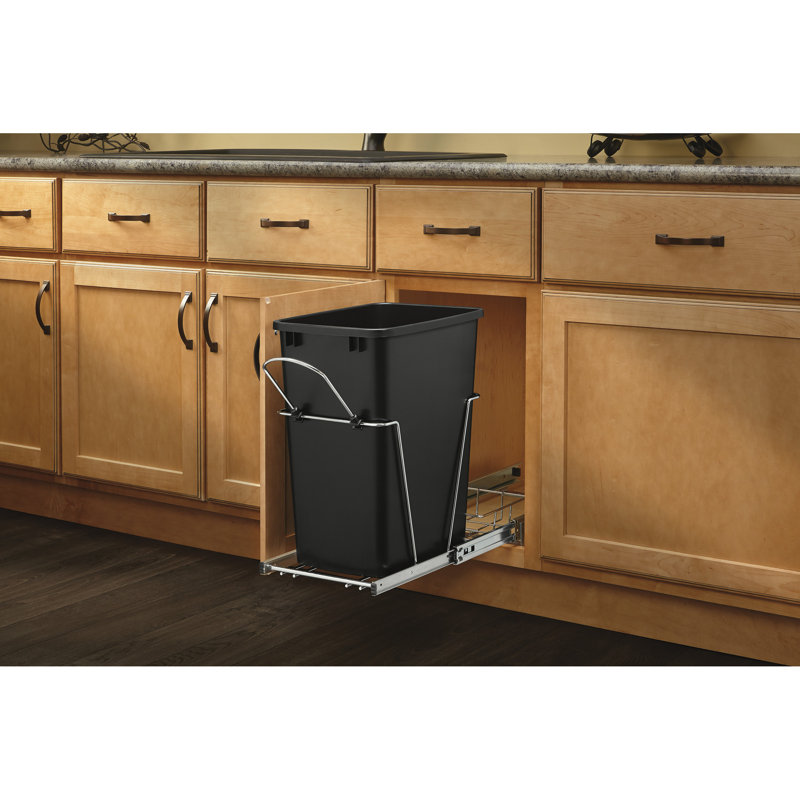 75 Gallon Pull out Trash Can, Black