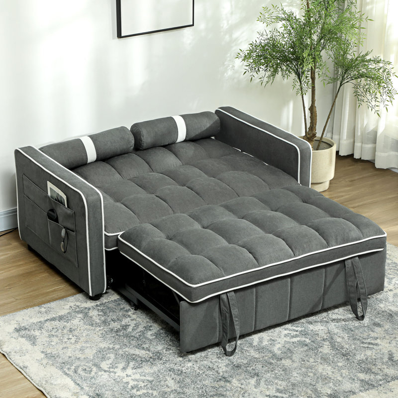 Seila 2 Seater Linen Sofa Bed