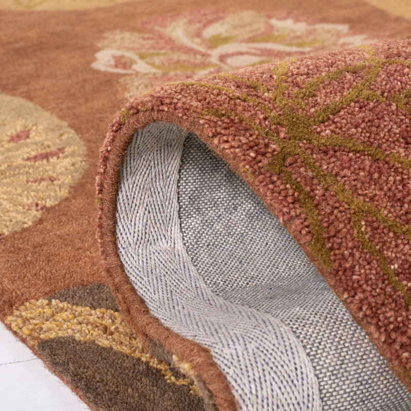 Tapis floral en laine touffeté à la main Charbonneau Drive, Rectangle 2 pi x 3 pi