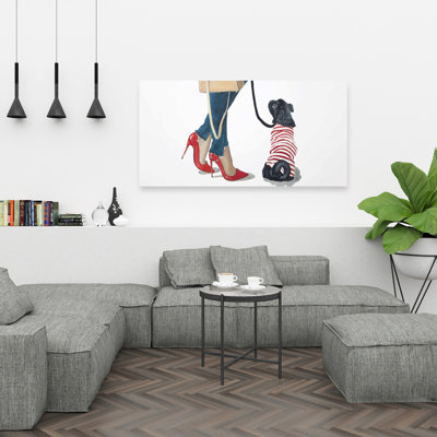 Best Friends Fashion - Animaux, toile rouge pour la décoration intérieure
