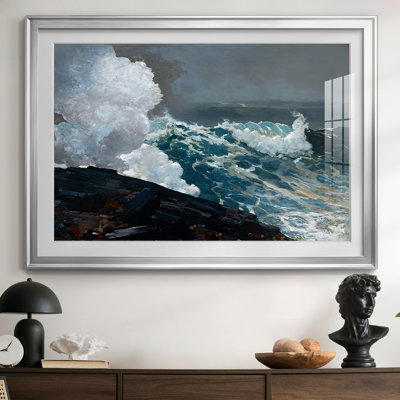 Northeaster-Winslow Homer - reproduction encadrée avec passe-partout et verre - 1895