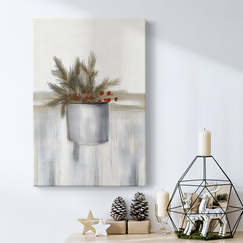 Art des Fêtes de Noël - Toile tendue avec châssis CDXV, H 18 po x l 12 po