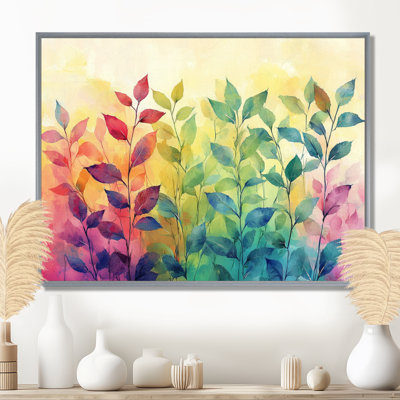 «Neon Plants Pop Art - Herbs», art mural sur toile