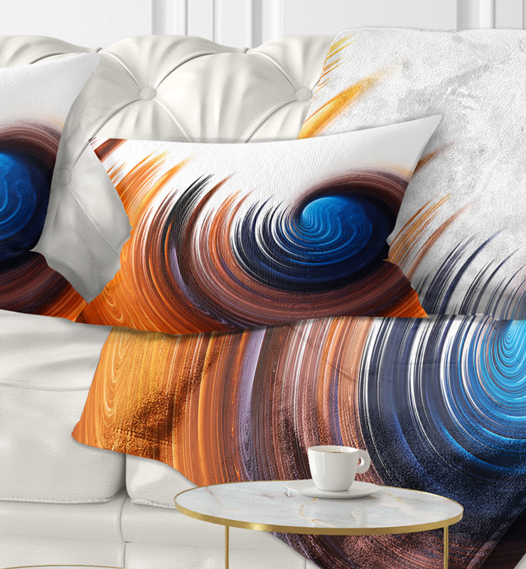 Elegant Spiral Design - Coussin imprimé abstrait, Rectangulaire, 12 po x 20 po