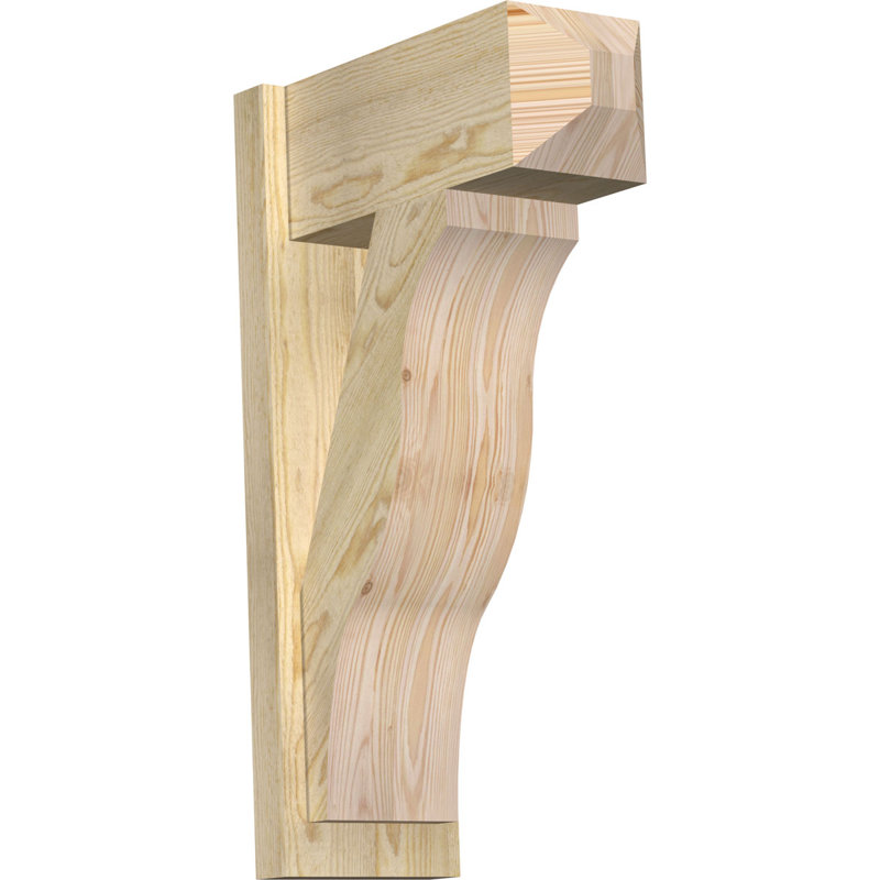 Persienne en bois rustique Funston Craftsman, Sapin Douglas de 6 po (sciage brut), P 14 po x H 22 po