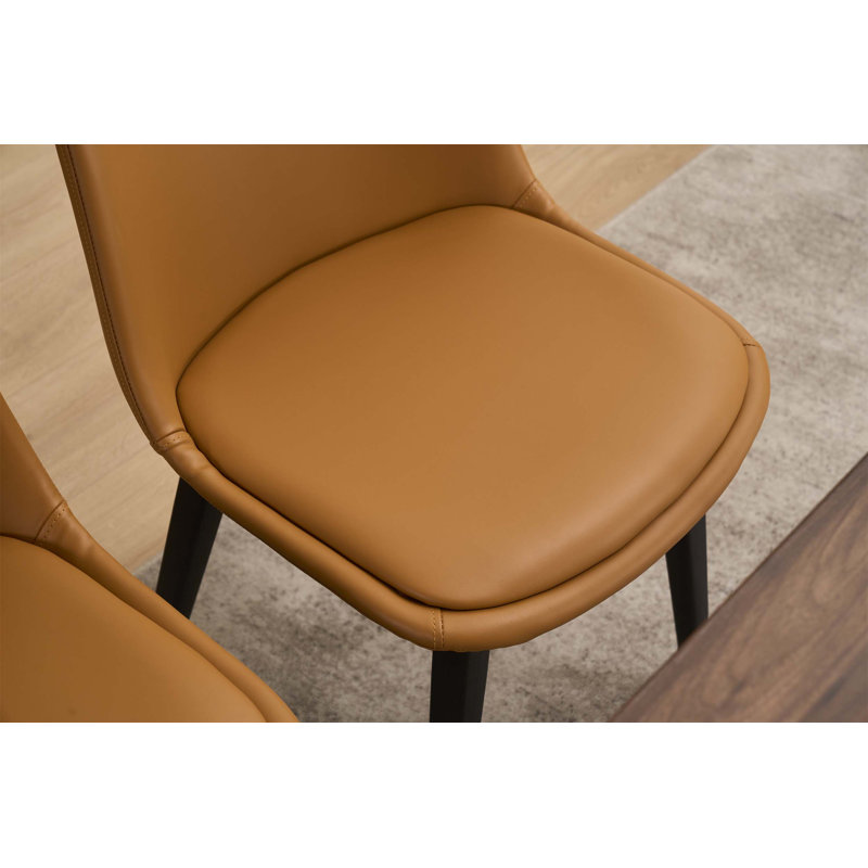 Ensemble de 4 chaises de salle à manger rembourrées en plastique modernes, durables et élégantes pour la cuisine et la salle à manger