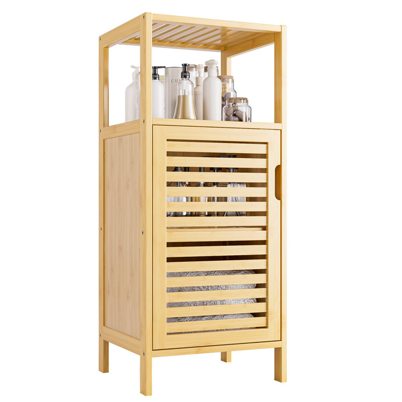 Munhall Bamboo Bathroom Cabinet, Natural / unfinished