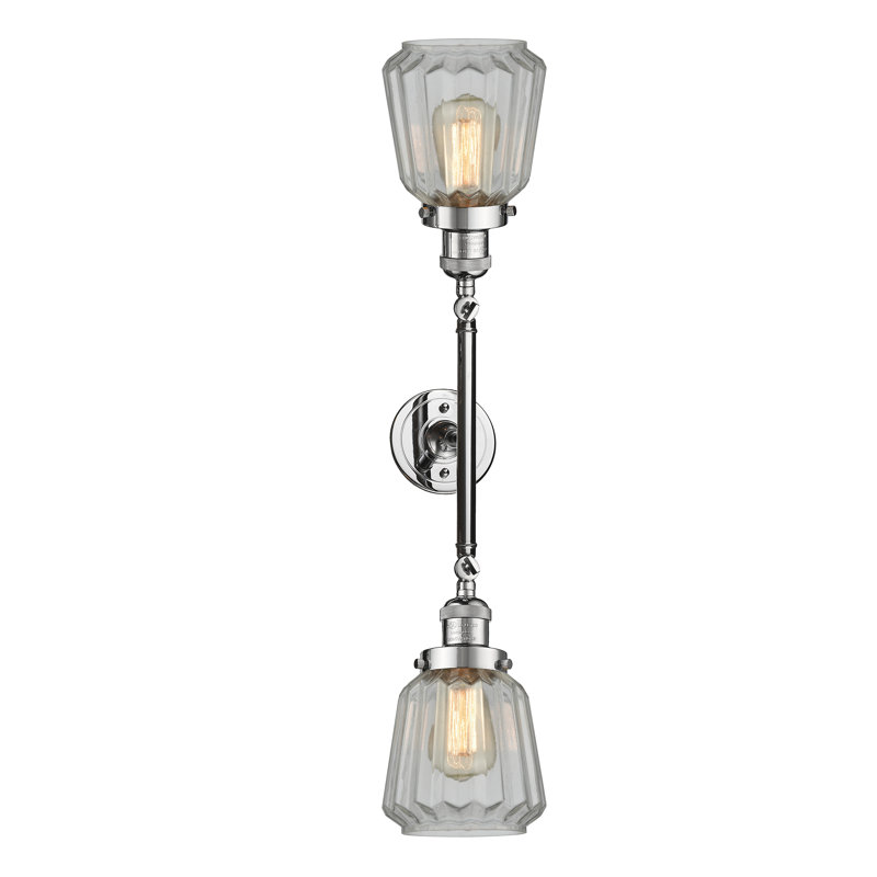 Vinson 2 - Light Dimmable Vanity Light, Polished Chrome, Clear