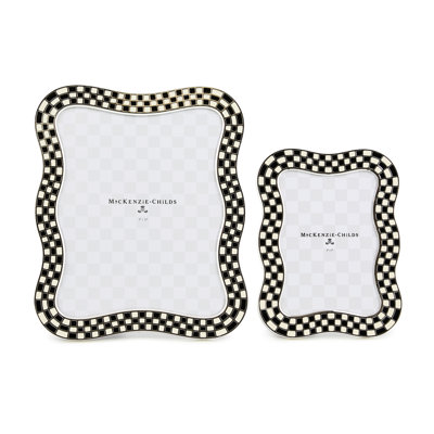 Wavy Check Silver Plated Frame