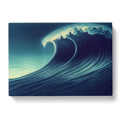 Trendy Ocean Wave - Wrapped Canvas Print