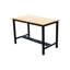 Narrow Counter Height 56" Teak and Aluminum Table-38439897