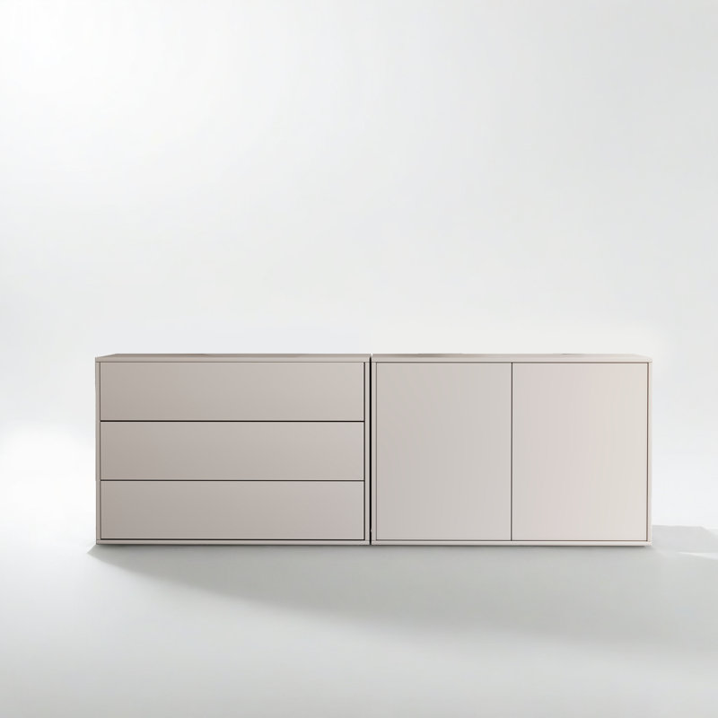 Armoire de rangement 62,98 pouces avec tiroirs et portes doubles (ensemble de 2)
