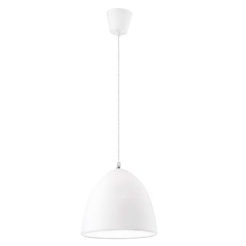 1 - Light LED Dome Pendant, White