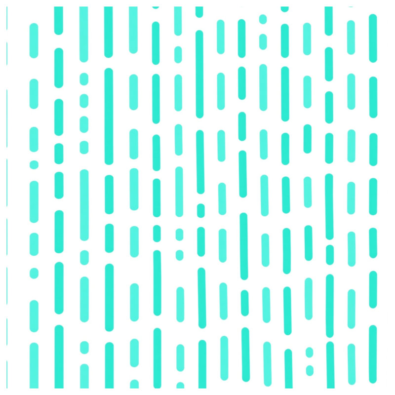 Tapis de bain turquoise à lignes verticales, 34in W x 21in L