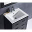 Lavabo de salle de bain simple en céramique blanche 24 po Dowell, l 24 po x P 18 po