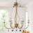 6 - Light Candle Style Empire Chandelier With Crystal Accents