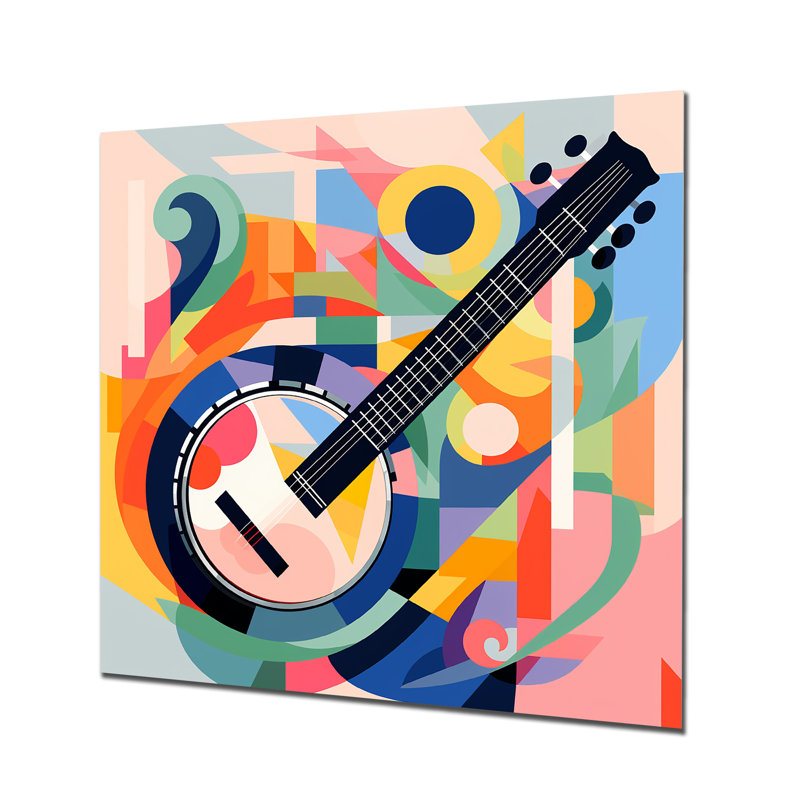 Banjo Serenade - fruits, art mural en métal, H 16 po x l 16 po x P 1 po