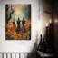 2D Flat, 1pc Framed Beautiful Witches Coven Scenic Canvas Painting Witches Poster Halloween Canvas Print Vintage Wall Art.-1831246736