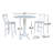 Daimyan 3 - Piece Bar Height Drop Leaf Solid Wood Dining Set