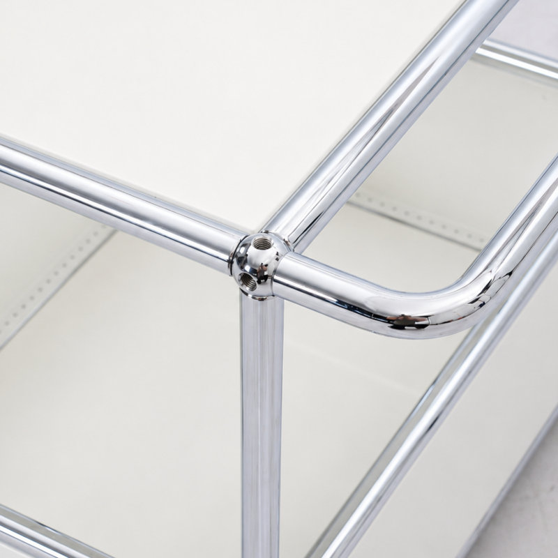 Modular Metal Office Storage Cabinets With Adjustable Shelves, White